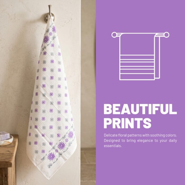 100% Cotton Eco Bath Towels Pack of 4 | Soft & Absorbent | 60x30 Inches