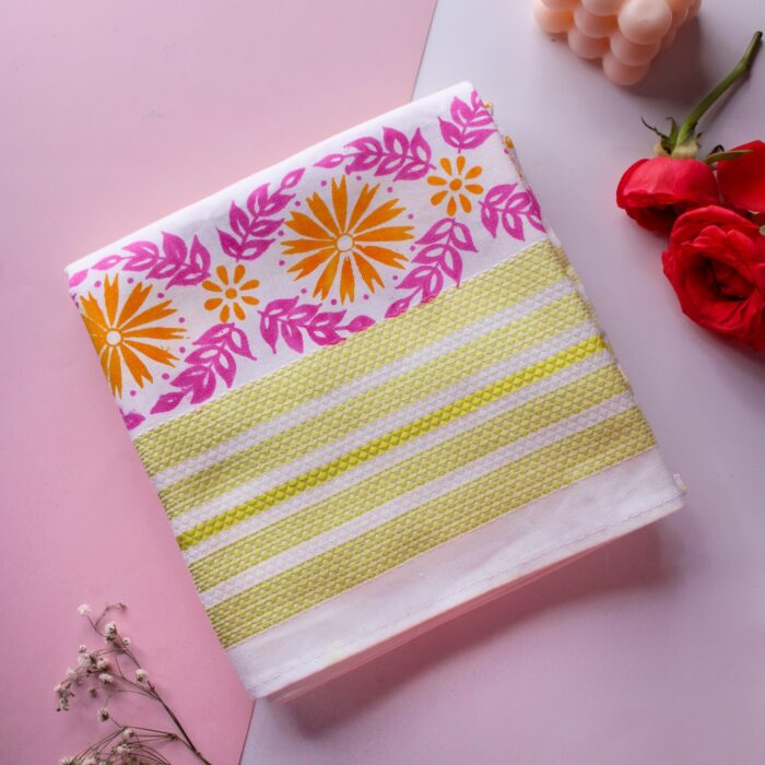 100% Pure Cotton Floral Bath Towel