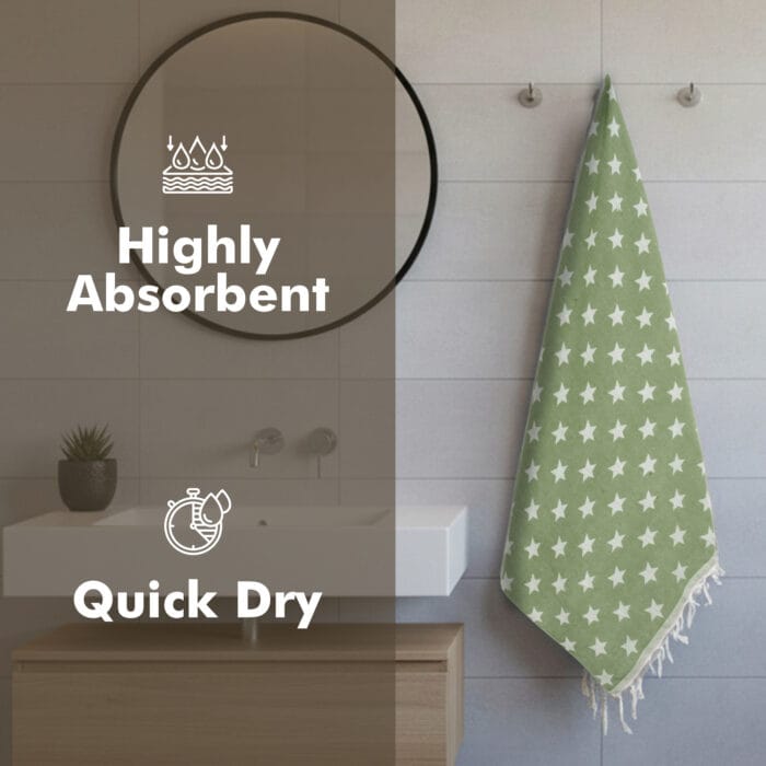 100% Pure Cotton Turkish Style Bath Towels