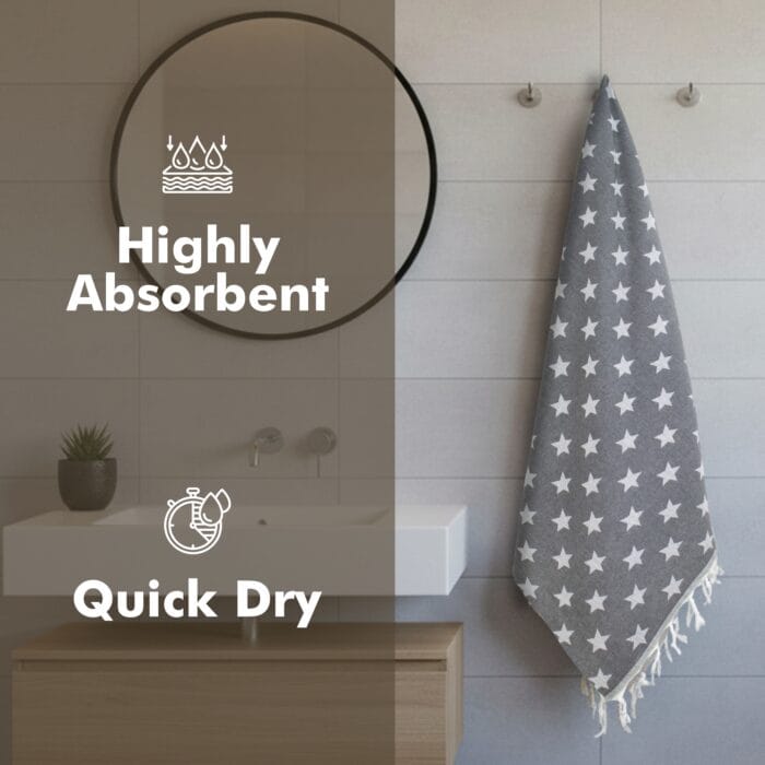 100% Pure Cotton Turkish Style Bath Towels