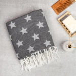 ZAHYA 100% Cotton Turkish Bath Towel Large Size Grey