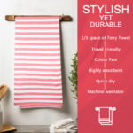 ZAHYA Pure Bamboo Bath Towel - Cabana Stripe - Red