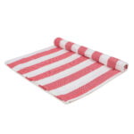 ZAHYA Pure Bamboo Bath Towel - Cabana Stripe - Red