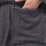 ZAHYA Unisex Cotton Bathrobe - Grey