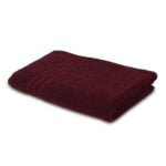 ZAHYA Pure Cotton 600 GSM Bath & Hand Towel Combo - Blue & Maroon