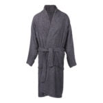 ZAHYA Unisex Cotton Bathrobe - Grey
