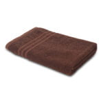 ZAHYA Pure Cotton 600 GSM Bath & Hand Towel Combo - Grey & Brown