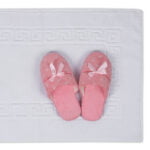ZAHYA Cotton Towel Bath Mat - White - Set of 2