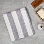 ZAHYA 100% Pure Bamboo Grey Bath Towel - Absorbent, Quick Dry, Antibacterial