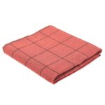 ZAHYA Zero Twist Twin Layer Cotton Bath Towel - Red & Turquoise