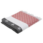 ZAHYA Turkish Bath Towel 100% Pure Cotton - Grey Pink
