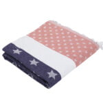 ZAHYA Turkish Bath Towel 100% Pure Cotton - Blue Pink