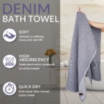 ZAHYA Denim Bath Towel - Grey