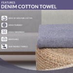 ZAHYA Denim Bath Towel - Grey