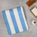 ZAHYA 100% Pure Bamboo Bath Towel - Absorbent, Soft - Blue