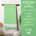 ZAHYA Pure Bamboo Bath Towel - Turkish Style - Parrot Green