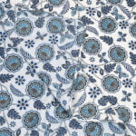ZAHYA 100% Pure Cotton Single Bed Dohar Pack of 2 - Mocha Steel Blue