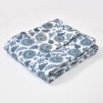 ZAHYA 100% Pure Cotton Single Bed Dohar Pack of 2 - Mocha Steel Blue