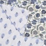 ZAHYA 100% Pure Cotton Double Bed Dohar - Silver Stone