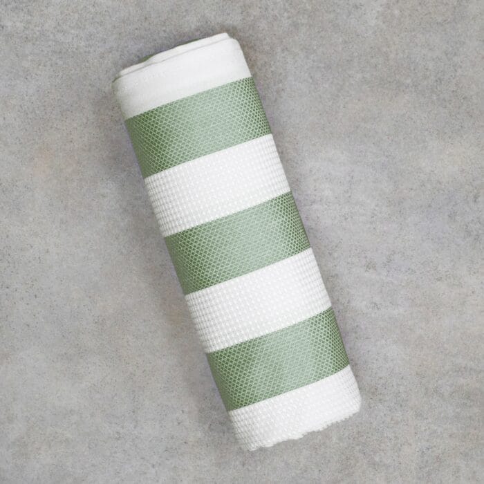 100% Pure Bamboo Bath Towel – Cabana Stripe, Soft & Eco-Friendly