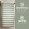 100% Pure Bamboo Bath Towel – Cabana Stripe, Soft & Eco-Friendly