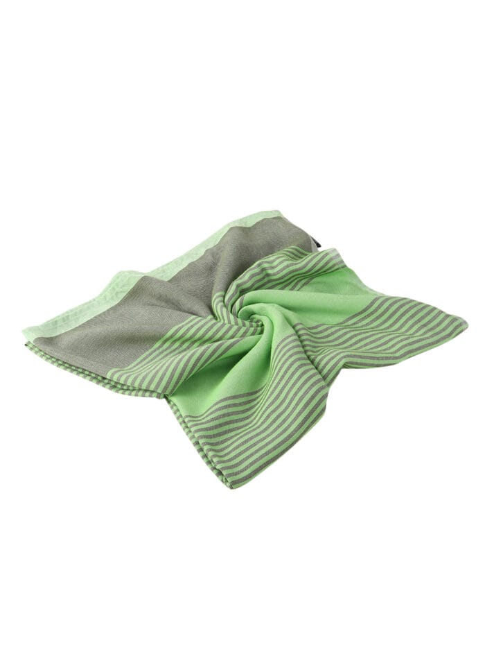 ZAHYA 100% Pure Bamboo Soft Bath Towel - Olivine & Grey