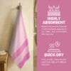 100% Pure Bamboo Bath Towel Highly Absorbent – Soft, Eco-Friendly