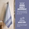 100% Pure Bamboo Bath Towel Highly Absorbent – Soft, Eco-Friendly