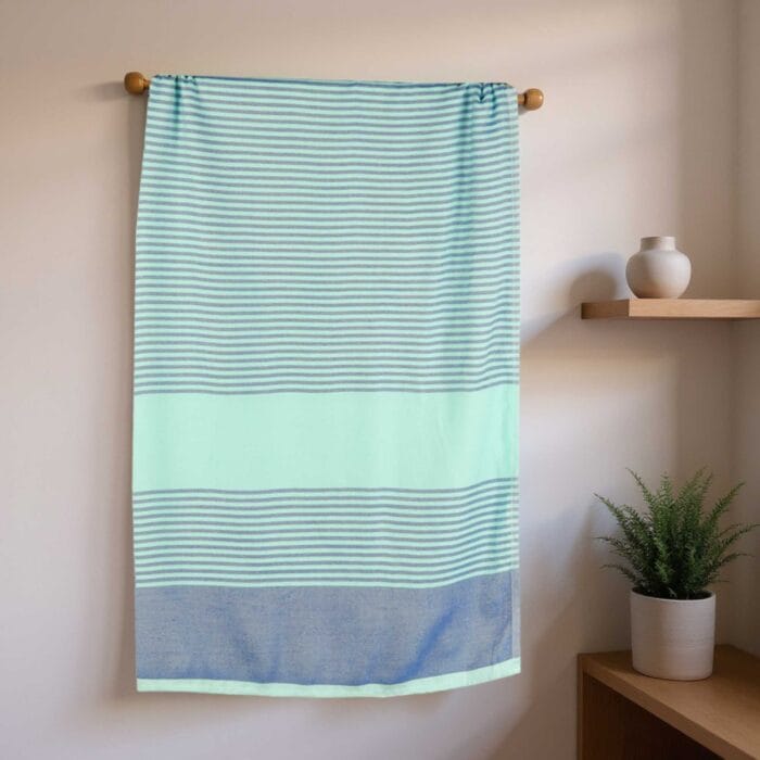 100% Pure Bamboo Bath Towel – Shadow Stripe, Soft & Eco-Friendly