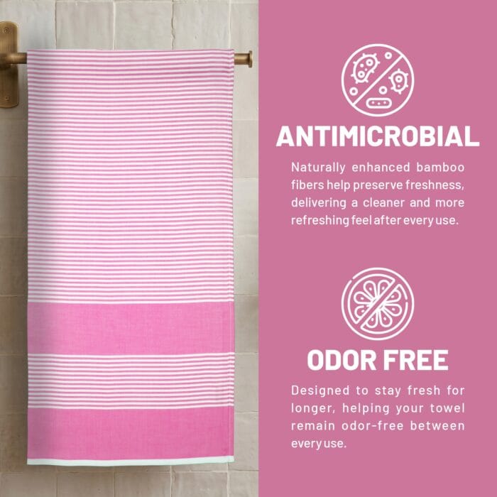 100% Pure Bamboo Bath Towel Highly Absorbent – Soft, Eco-Friendly