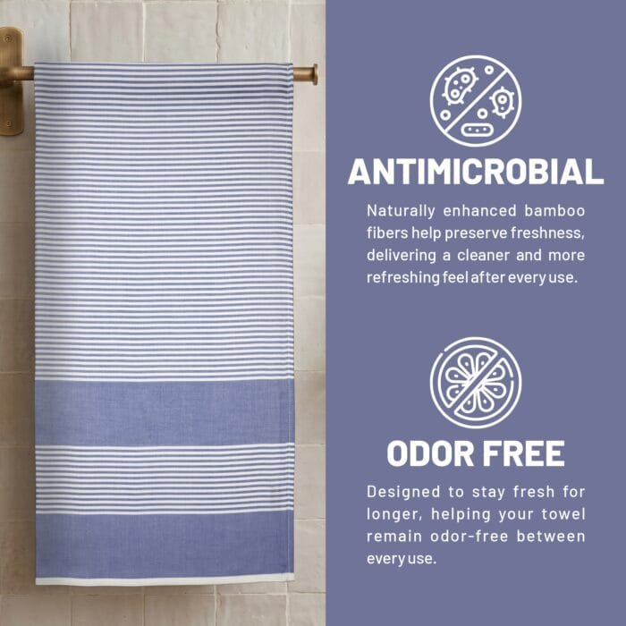 100% Pure Bamboo Bath Towel Highly Absorbent – Soft, Eco-Friendly