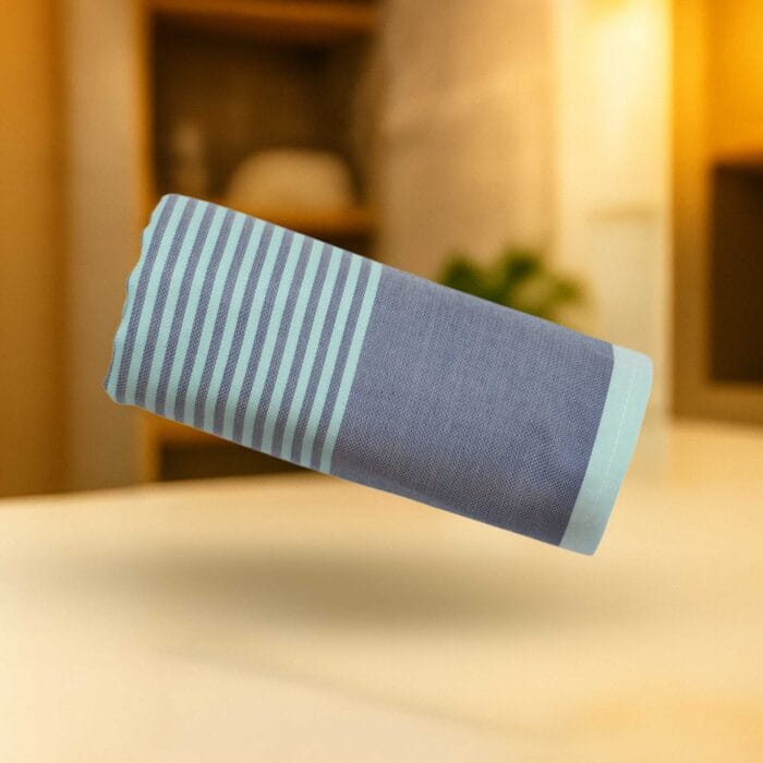 100% Pure Bamboo Bath Towel – Shadow Stripe, Soft & Eco-Friendly