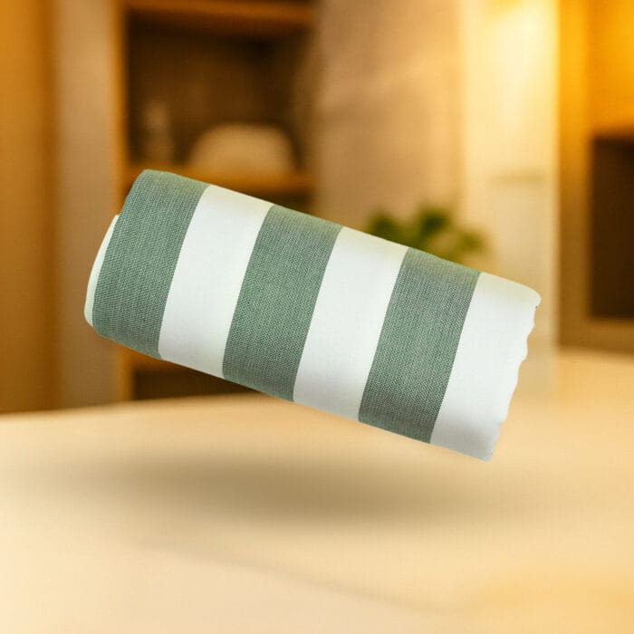 100% Pure Bamboo Bath Towel – Cabana Stripe, Soft & Eco-Friendly