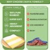 100% Pure Bamboo Bath Towel – Cabana Stripe, Soft & Eco-Friendly