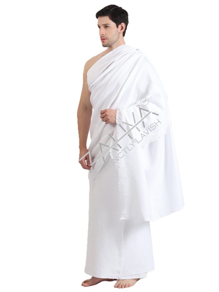 Diamond Weave Cotton Ihram – Soft & Breathable for Hajj & Umrah