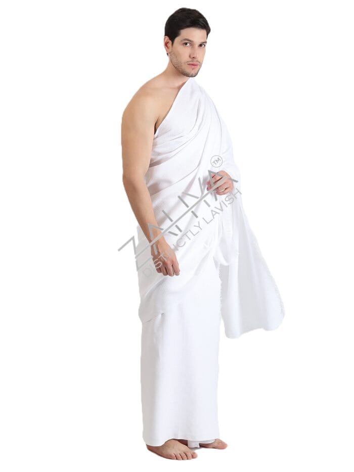 Diamond Weave Cotton Ihram – Soft & Breathable for Hajj & Umrah