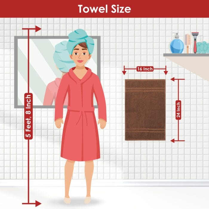 Terry Cotton Hand Towels – Soft, Thick & Absorbent (Pack of 4)