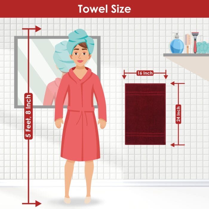 Terry Cotton Hand Towels – Soft, Thick & Absorbent (Pack of 4)