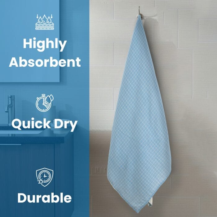 Zero Twist Cotton Bath Towel – Twin Layer, Printed