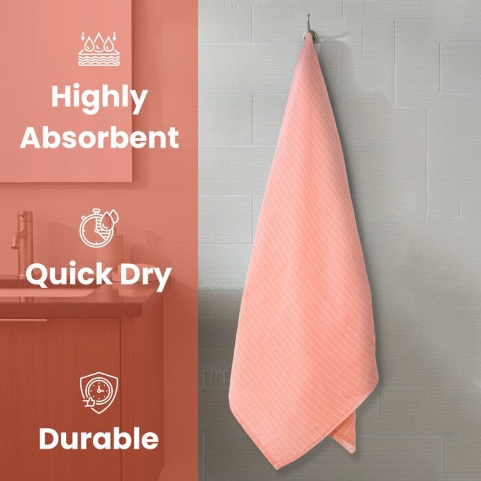 Zero Twist Cotton Bath Towel – Twin Layer, Ultra Soft