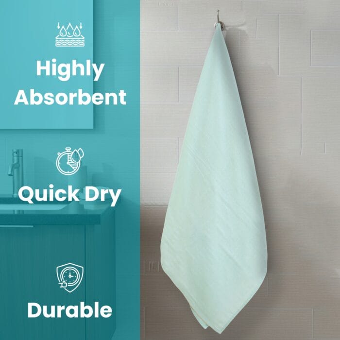 Zero Twist Cotton Bath Towel – Twin Layer, Ultra Soft