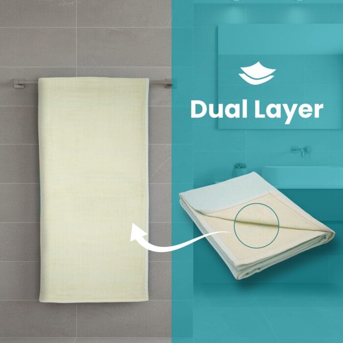 Zero Twist Cotton Bath Towel – Twin Layer, Ultra Soft