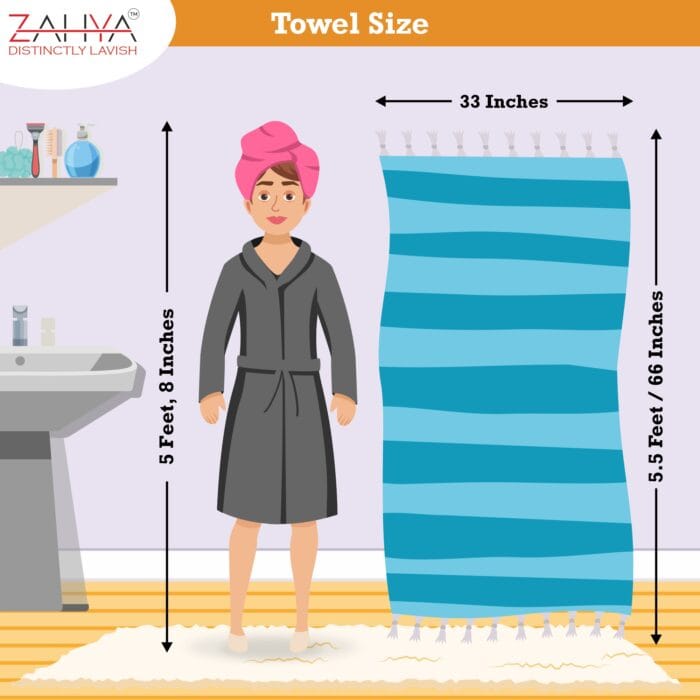 Zero Twist Cotton Bath Towel – Twin Layer, Printed
