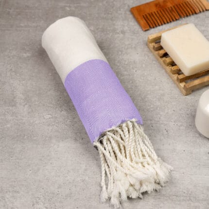 100% pure bamboo bath towel folded neatly on a modern lifestyle background, showcasing a soft Turkish-style weave