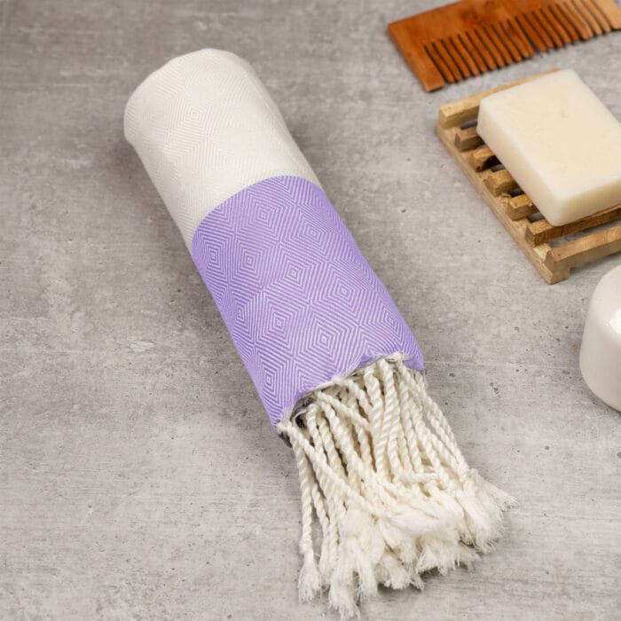 100% pure bamboo bath towel folded neatly on a modern lifestyle background, showcasing a soft Turkish-style weave