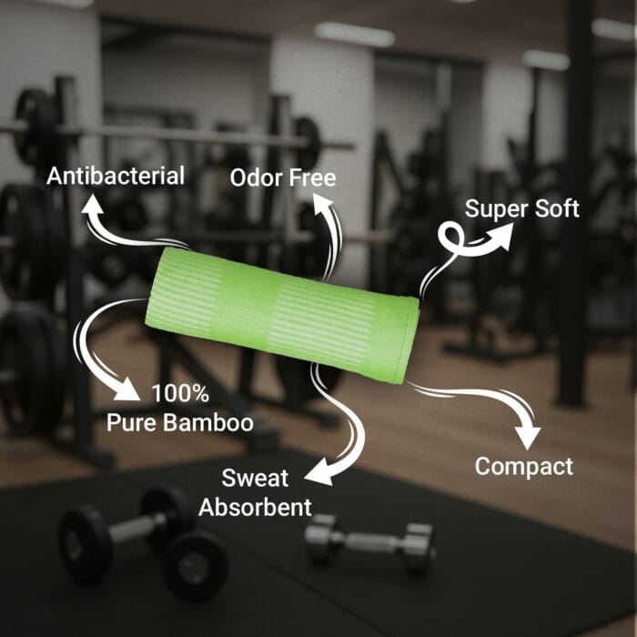 100% Bamboo Gym Towels , Pin Stripe – Pack of 3