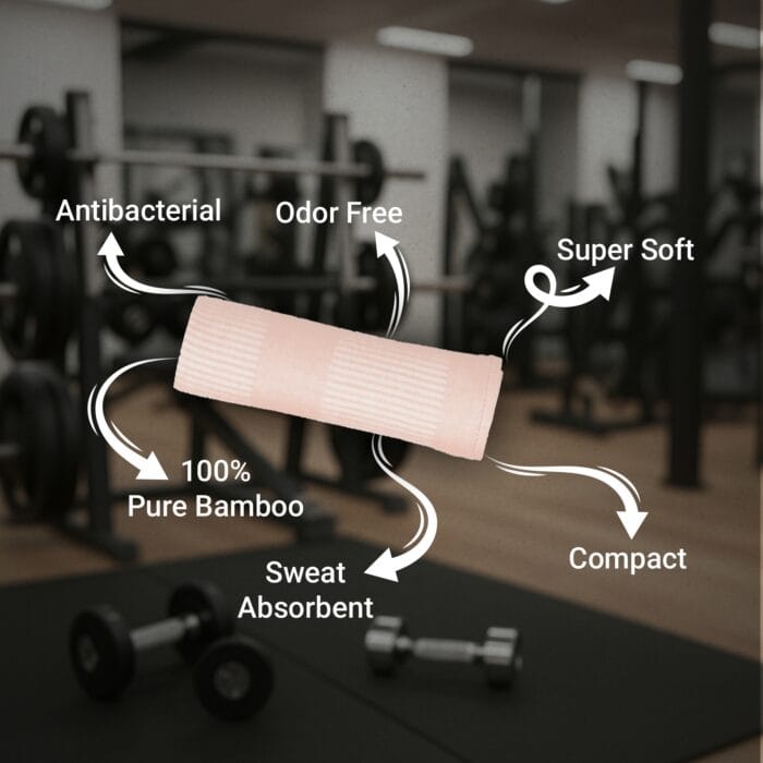 100% Bamboo Gym Towels , Pin Stripe – Pack of 3