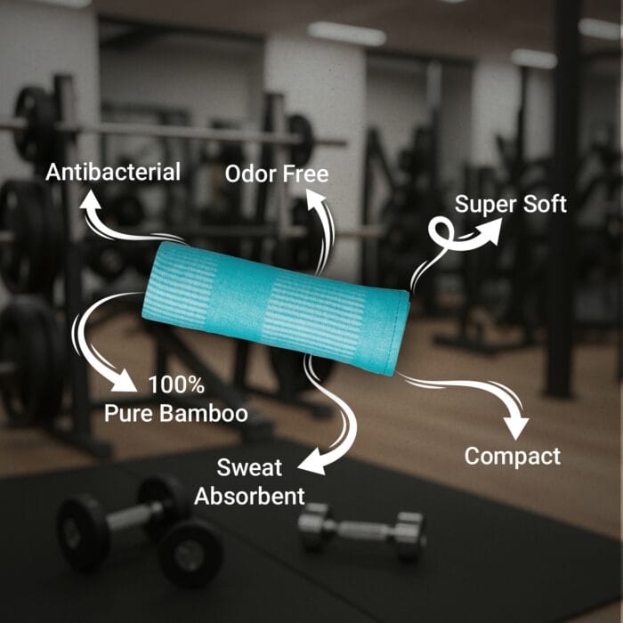 100% Bamboo Gym Towels , Pin Stripe – Pack of 3