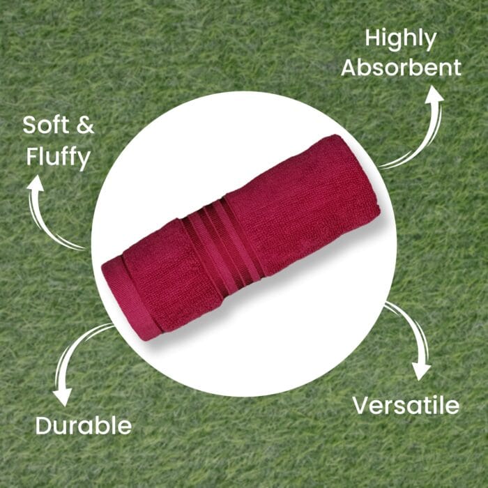 100% Pure Cotton Terry Hand Towels Pack of 4