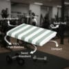 100% Bamboo Gym Towels , Cabana Stripe – Pack of 3